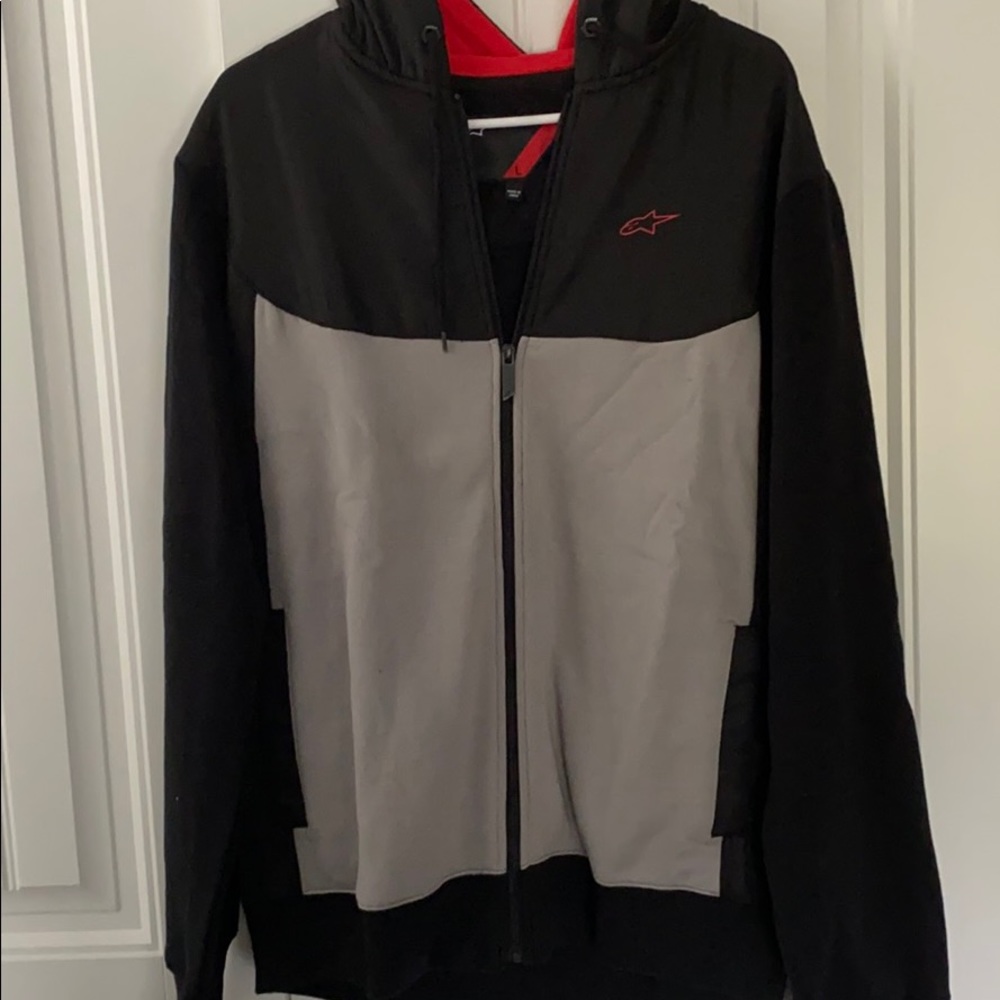 - Alpinestars zip up hooded sweatshirt